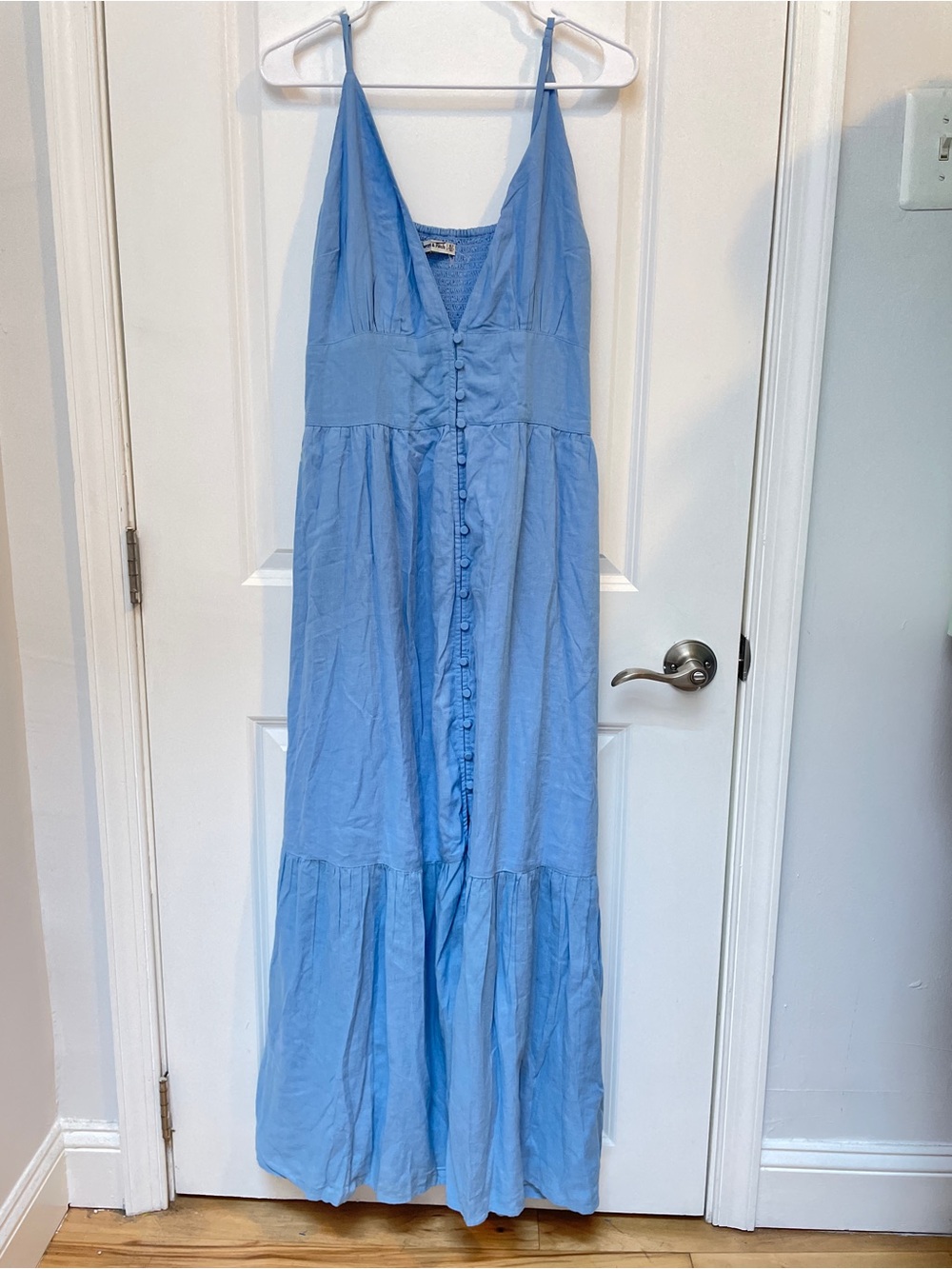 Abercrombie and fitch size XL linen blend button through Button-Front Maxi Dress - Picture 4 of 9